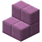 Пурпурные ступеньки в игре Майнкрафт