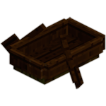Лодка из темного дуба в Minecraft
